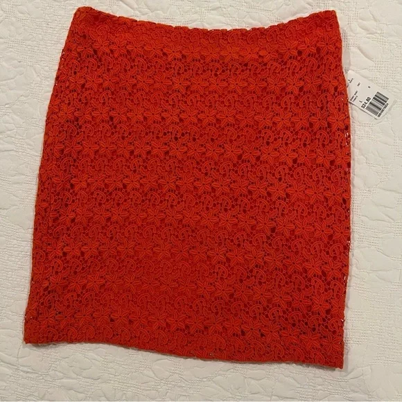 Forever 21 orange crochet mini skirt size large - Picture 1 of 3